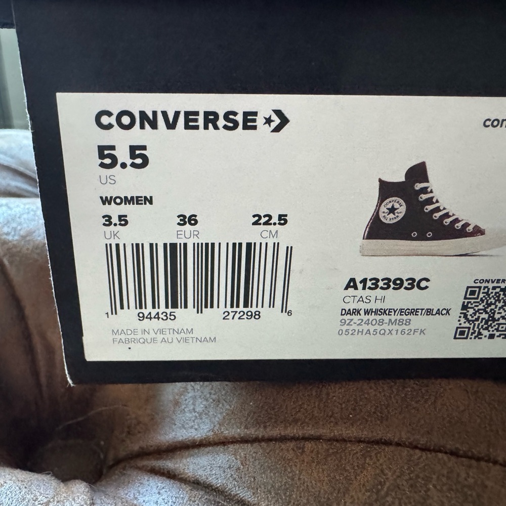Converse Dark Whiskey and Black High-Tops